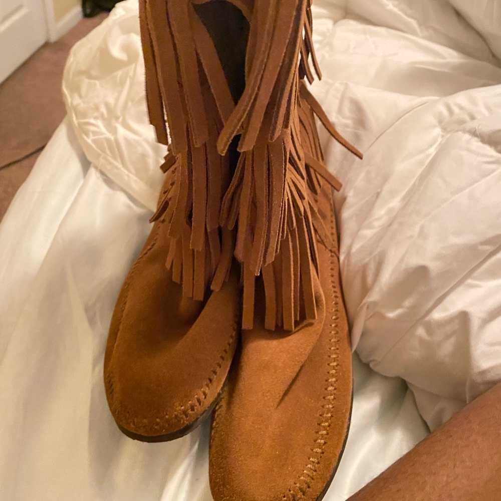 Minnetonka Fringe Boots